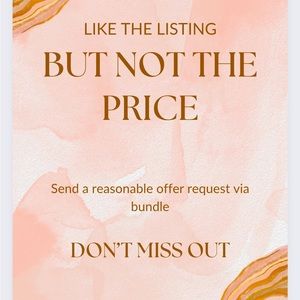 Reasonable offers accepted